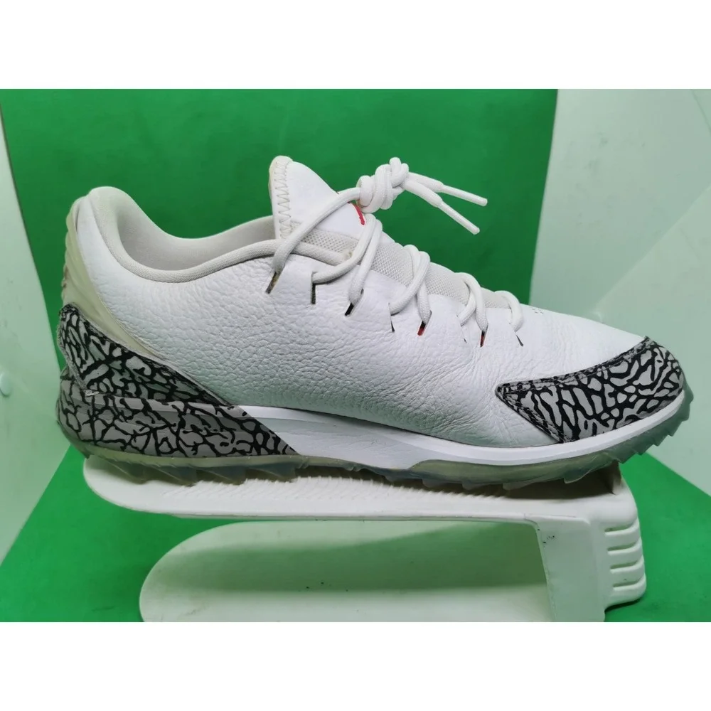 Jordan ADG Golf Shoes Mens Size 9 White Cement Elephant Spikeless AR7995-100